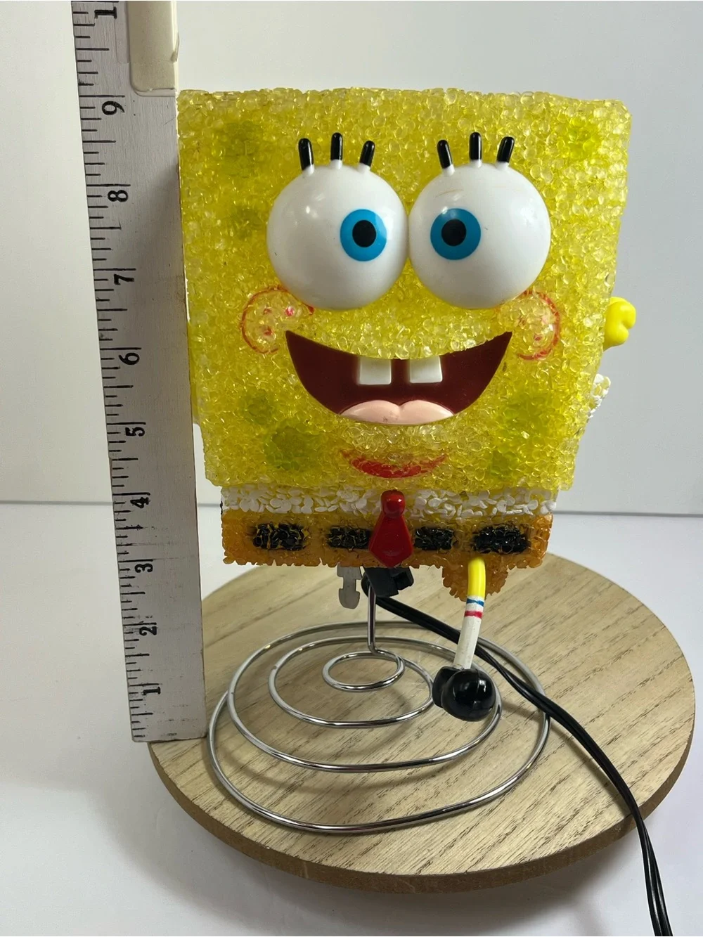 SpongeBob Square Pants Lamp Night Light Nickelodeon 9” Missing Nose Plastic VTG